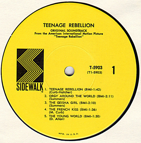 Bob Summers / Mike Curb : Teenage Rebellion (LP,Mono)