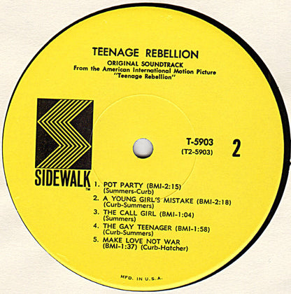 Bob Summers / Mike Curb : Teenage Rebellion (LP,Mono)