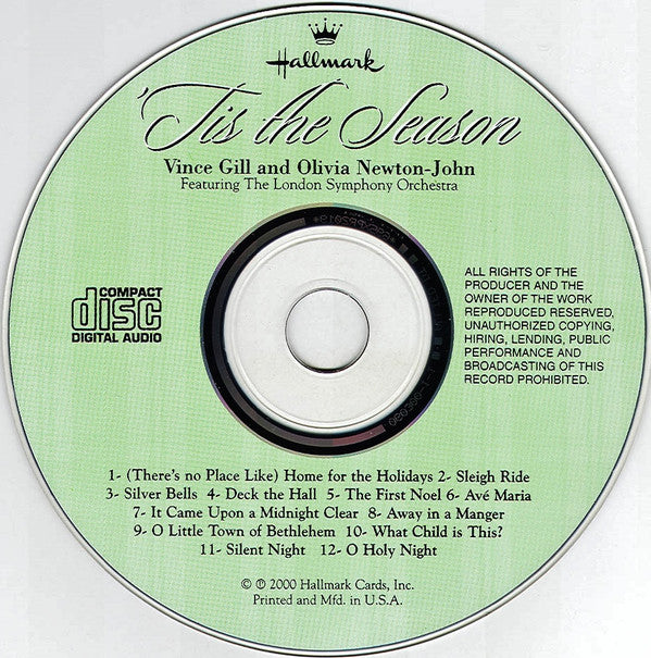 Vince Gill And Olivia Newton-John Featuring London Symphony Orchestra, The : 'Tis The Season (Album,Stereo)