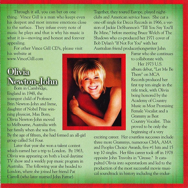 Vince Gill And Olivia Newton-John Featuring London Symphony Orchestra, The : 'Tis The Season (Album,Stereo)