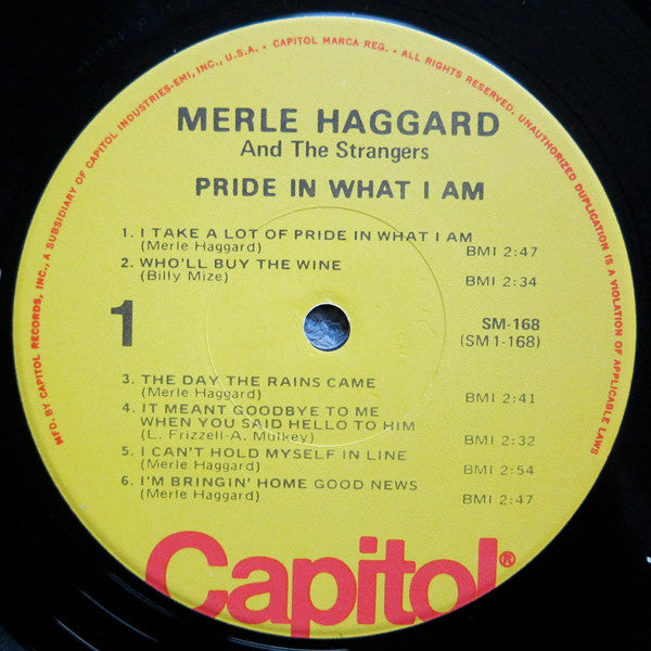 Merle Haggard And Strangers (5), The : Pride In What I Am (LP,Album,Reissue)