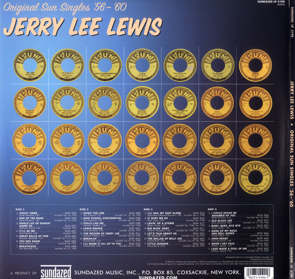 Jerry Lee Lewis : Original Sun Singles '56-'60 (LP,Compilation,Mono)