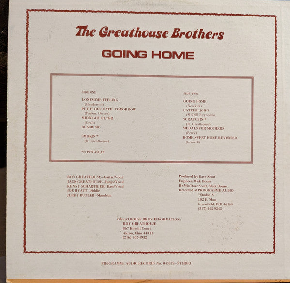 Greathouse Brothers, The : Going Home (LP,Album,Stereo)