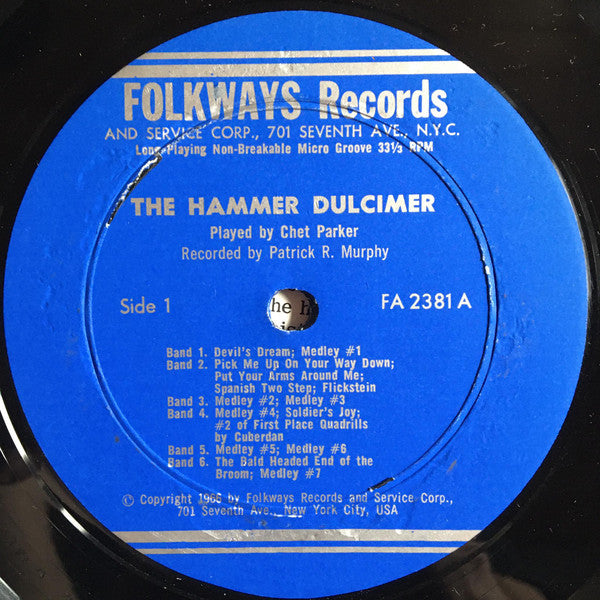 Chet Parker : The Hammer Dulcimer Played By Chet Parker (LP)