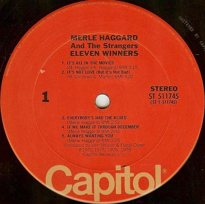 Merle Haggard And Strangers (5), The : Eleven Winners (LP,Compilation,Club Edition,Stereo)