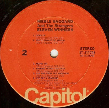 Merle Haggard And Strangers (5), The : Eleven Winners (LP,Compilation,Club Edition,Stereo)