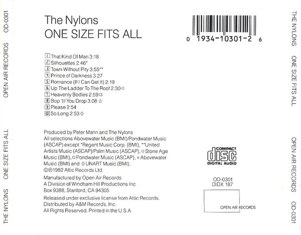 Nylons, The : One Size Fits All (Album,Repress)