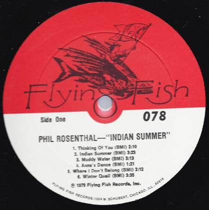 Phil Rosenthal : Indian Summer (LP,Album)