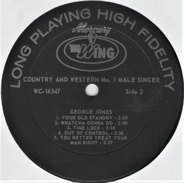 George Jones (2) : Country And Western #1 Male Singer (LP,Album,Reissue,Stereo)