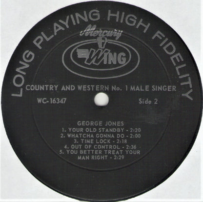 George Jones (2) : Country And Western #1 Male Singer (LP,Album,Reissue,Stereo)