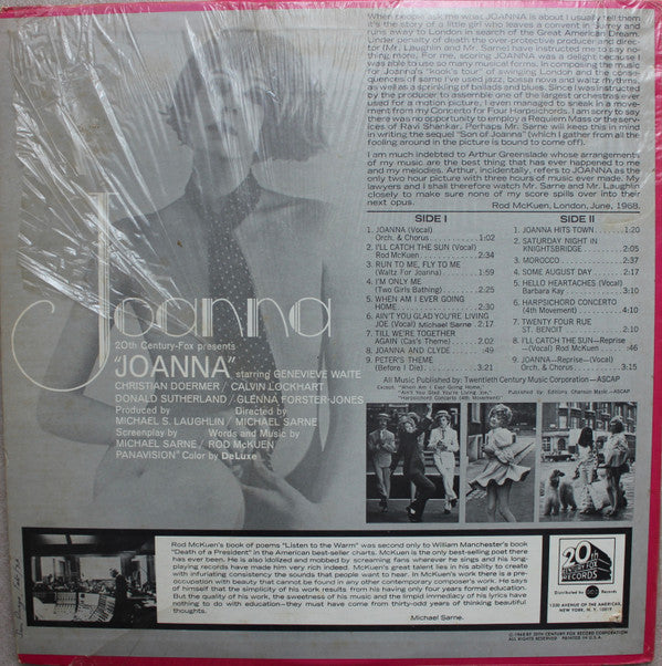 Rod McKuen : Joanna (LP,Stereo)