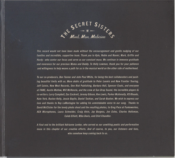 Secret Sisters, The : Mind, Man, Medicine (Album)