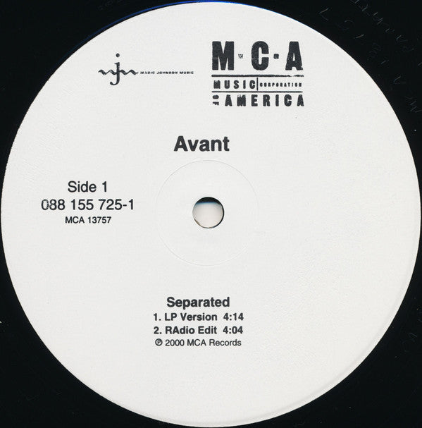 Avant (2) Featuring Kelly Rowland : Separate (The Remix) (12",33 ⅓ RPM)