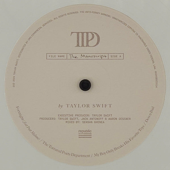 Taylor Swift : The Tortured Poets Department (LP,Album,Stereo)