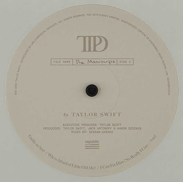Taylor Swift : The Tortured Poets Department (LP,Album,Stereo)