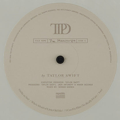 Taylor Swift : The Tortured Poets Department (LP,Album,Stereo)