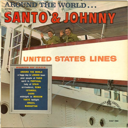 Santo & Johnny : Around The World... With Santo & Johnny (LP,Album,Mono)