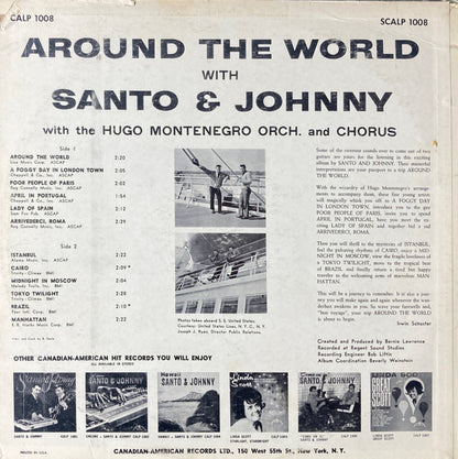 Santo & Johnny : Around The World... With Santo & Johnny (LP,Album,Mono)