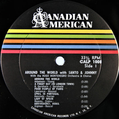 Santo & Johnny : Around The World... With Santo & Johnny (LP,Album,Mono)