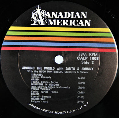 Santo & Johnny : Around The World... With Santo & Johnny (LP,Album,Mono)