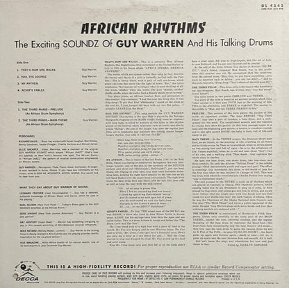 Guy Warren : African Rhythms: The Exciting Soundz Of Guy Warren And His Talking Drum (LP,Album,Mono)