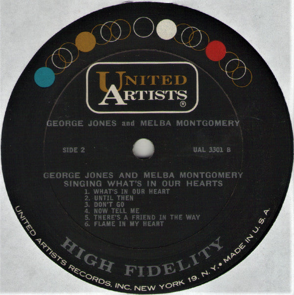 George Jones & Melba Montgomery : Singing What's In Our Heart (LP,Album,Mono)