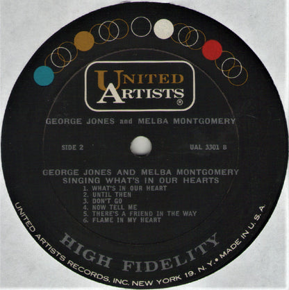 George Jones & Melba Montgomery : Singing What's In Our Heart (LP,Album,Mono)