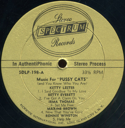 Various : Music For Pussy Cats (And You Know Who You Are!) (LP,Compilation,Stereo)