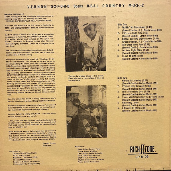 Vernon Oxford : America's Unknown Super Star (LP,Album,Reissue)