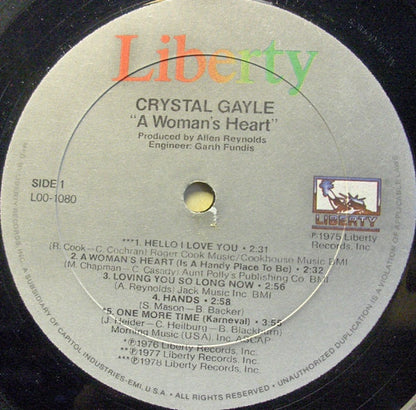 Crystal Gayle : A Woman's Heart (LP,Compilation)