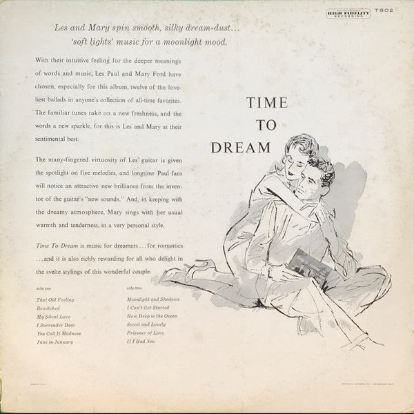 Les Paul & Mary Ford : Time To Dream (LP,Album,Mono)
