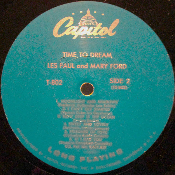 Les Paul & Mary Ford : Time To Dream (LP,Album,Mono)