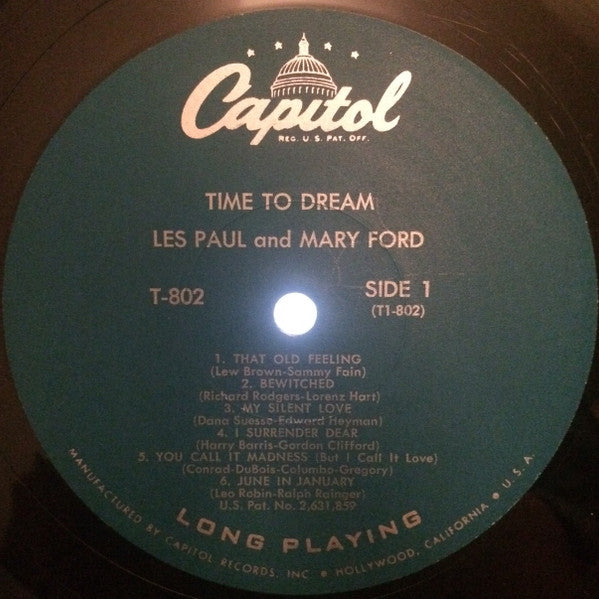 Les Paul & Mary Ford : Time To Dream (LP,Album,Mono)