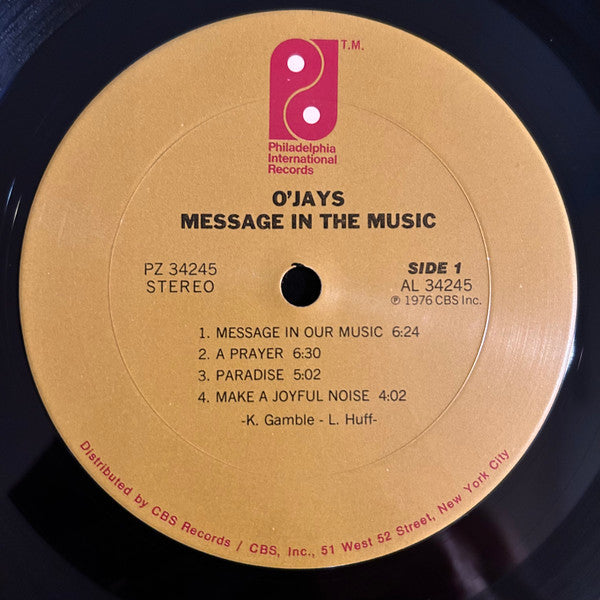 O'Jays, The : Message In The Music (LP)
