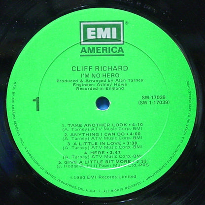 Cliff Richard : I'm No Hero (LP,Album)