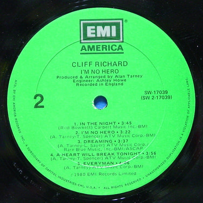 Cliff Richard : I'm No Hero (LP,Album)