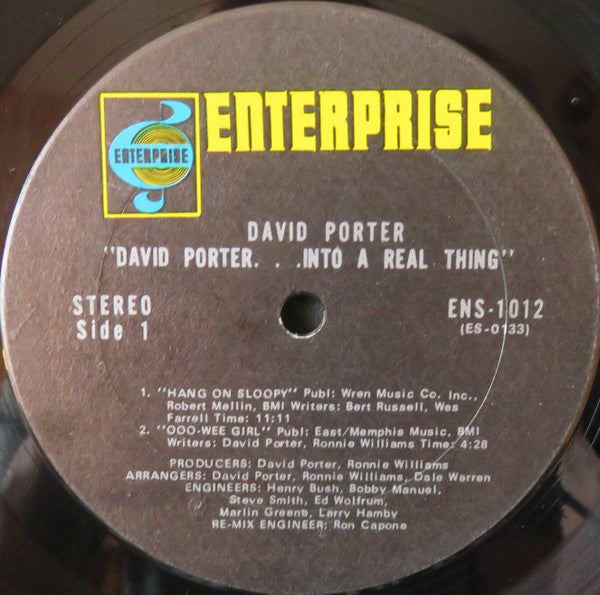 David Porter : ...Into A Real Thing (LP,Album,Stereo)