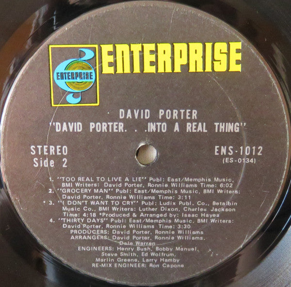 David Porter : ...Into A Real Thing (LP,Album,Stereo)