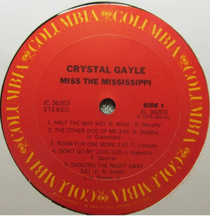 Crystal Gayle : Miss The Mississippi (LP,Album,Stereo)