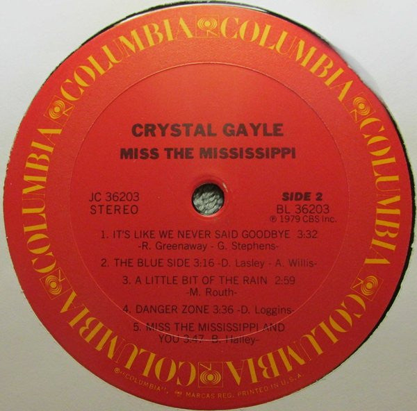 Crystal Gayle : Miss The Mississippi (LP,Album,Stereo)