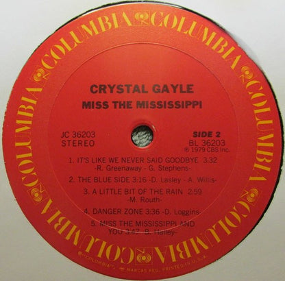Crystal Gayle : Miss The Mississippi (LP,Album,Stereo)