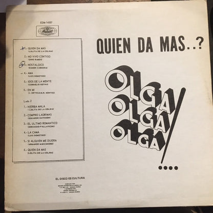 Olga Guillot : ¿Quién Da Más..? ¡Olga, Olga, Olga! (LP,Album,Stereo)
