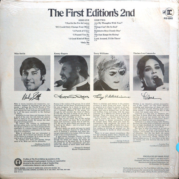 Kenny Rogers & The First Edition : The First Edition's 2nd (LP,Album,Stereo)