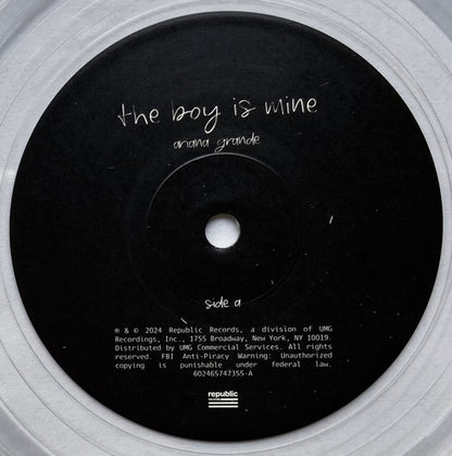 Ariana Grande : The Boy Is Mine (7",45 RPM,Single)