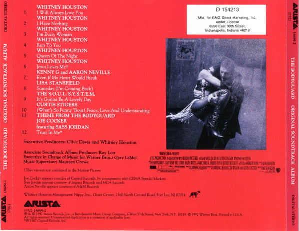 Various : The Bodyguard (Original Soundtrack Album) (Album,Club Edition)