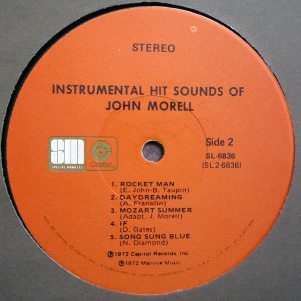 John Morell : Instrumental Hit Sounds Of John Morell (LP,Limited Edition)