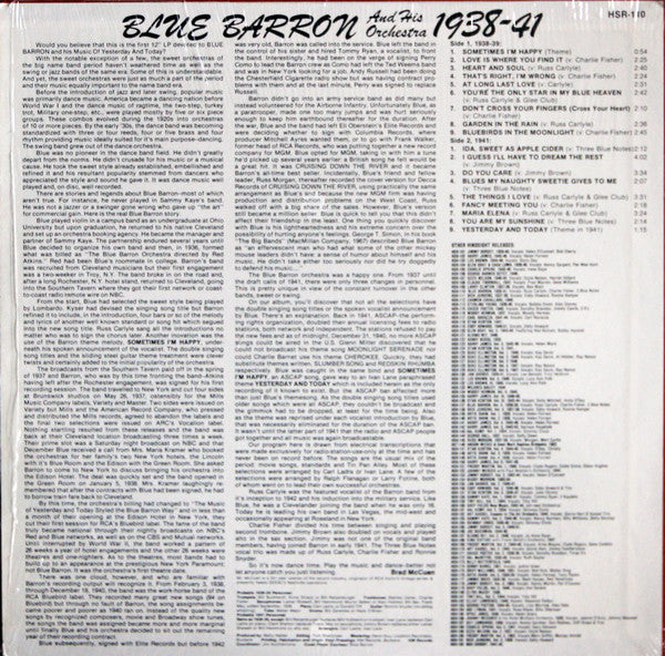 Blue Barron And His Orchestra : The Uncollected Blue Barron And His Orchestra 1938-1941 (LP)
