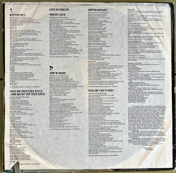 Rick James : Bustin' Out Of L Seven (LP,Album)