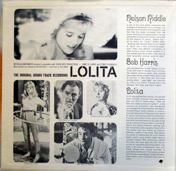 Nelson Riddle : Lolita: The Original Sound Track Recording (LP,Album,Mono)