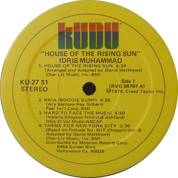 Idris Muhammad : House Of The Rising Sun (LP,Album)